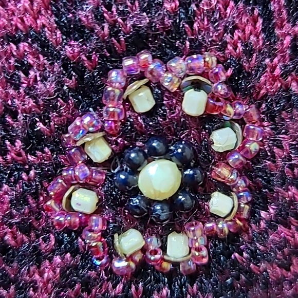 Purple Knit Long Sleeve Dress - Picture 3 of 7